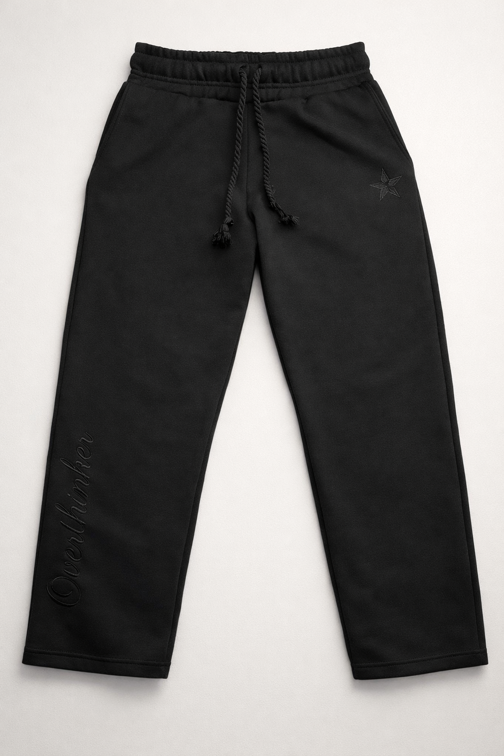 Matte Black rope sweatpants