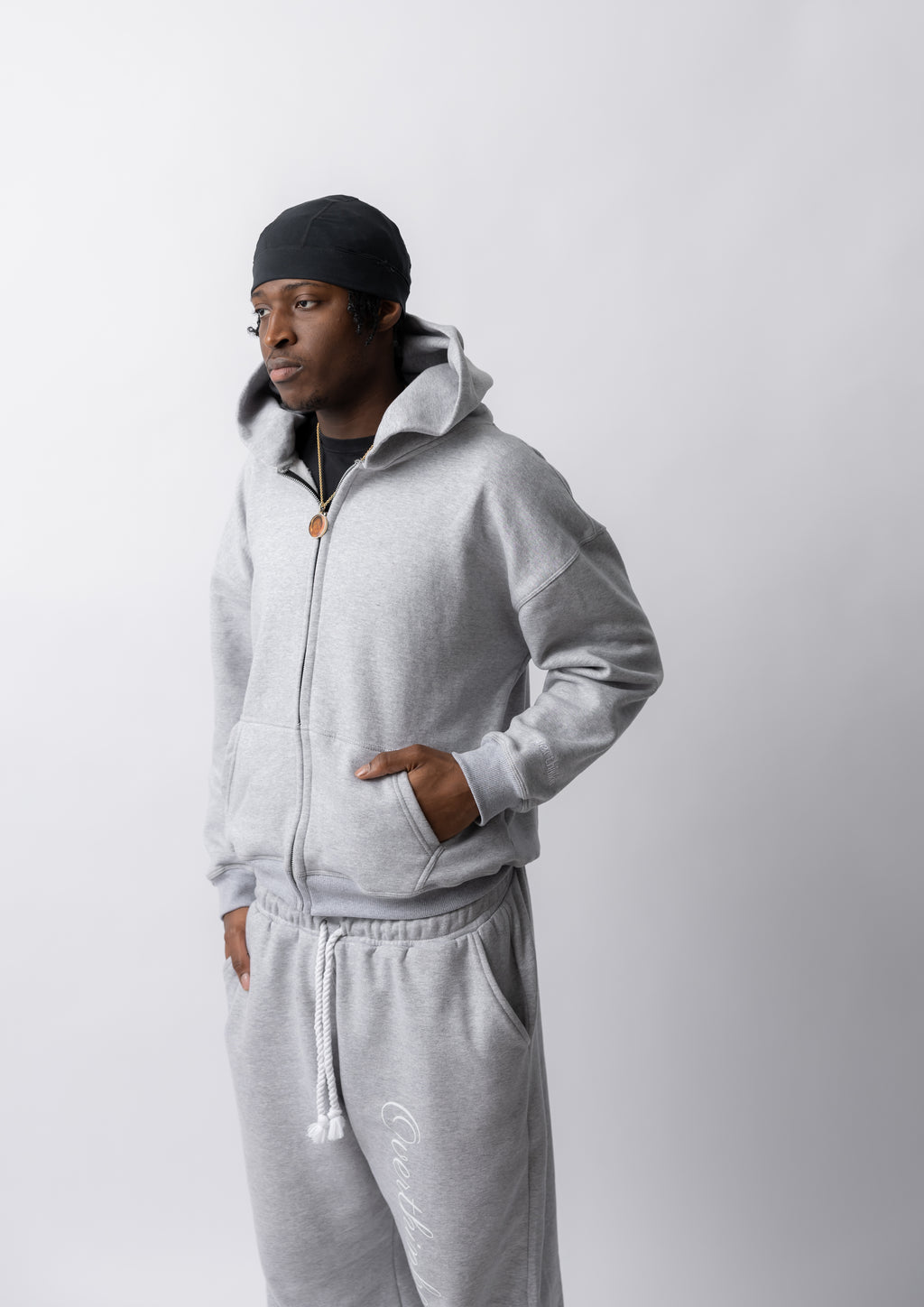 "simply grey" zip up hoodie