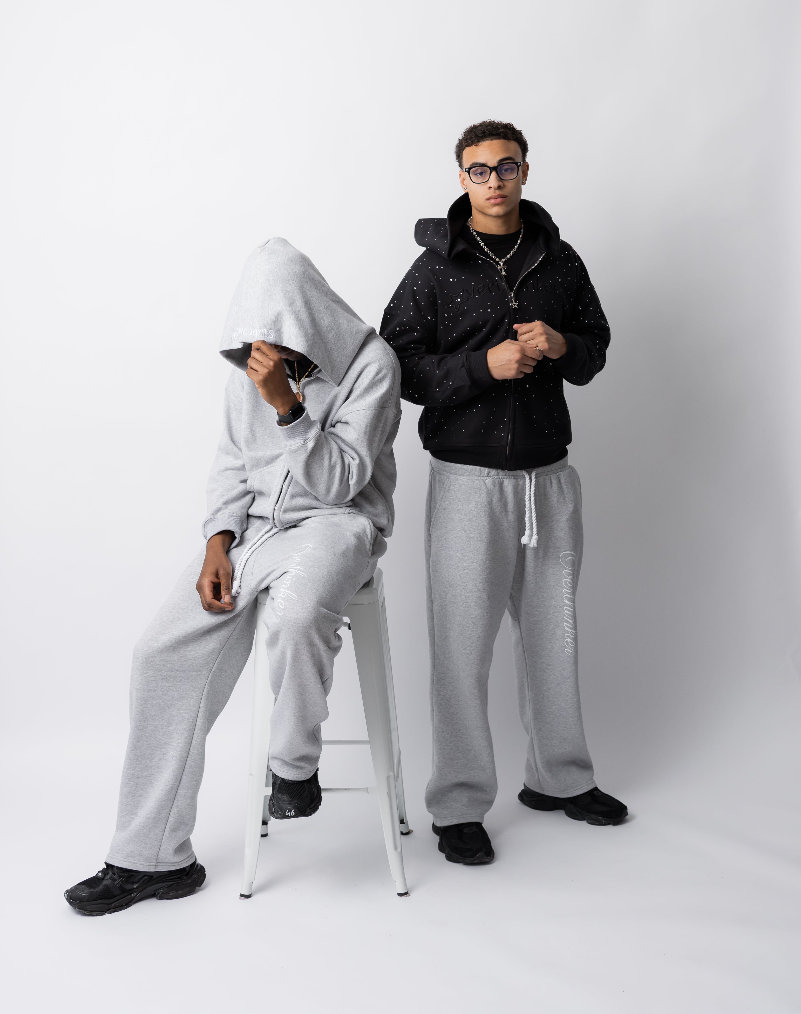 "simply grey" zip up hoodie