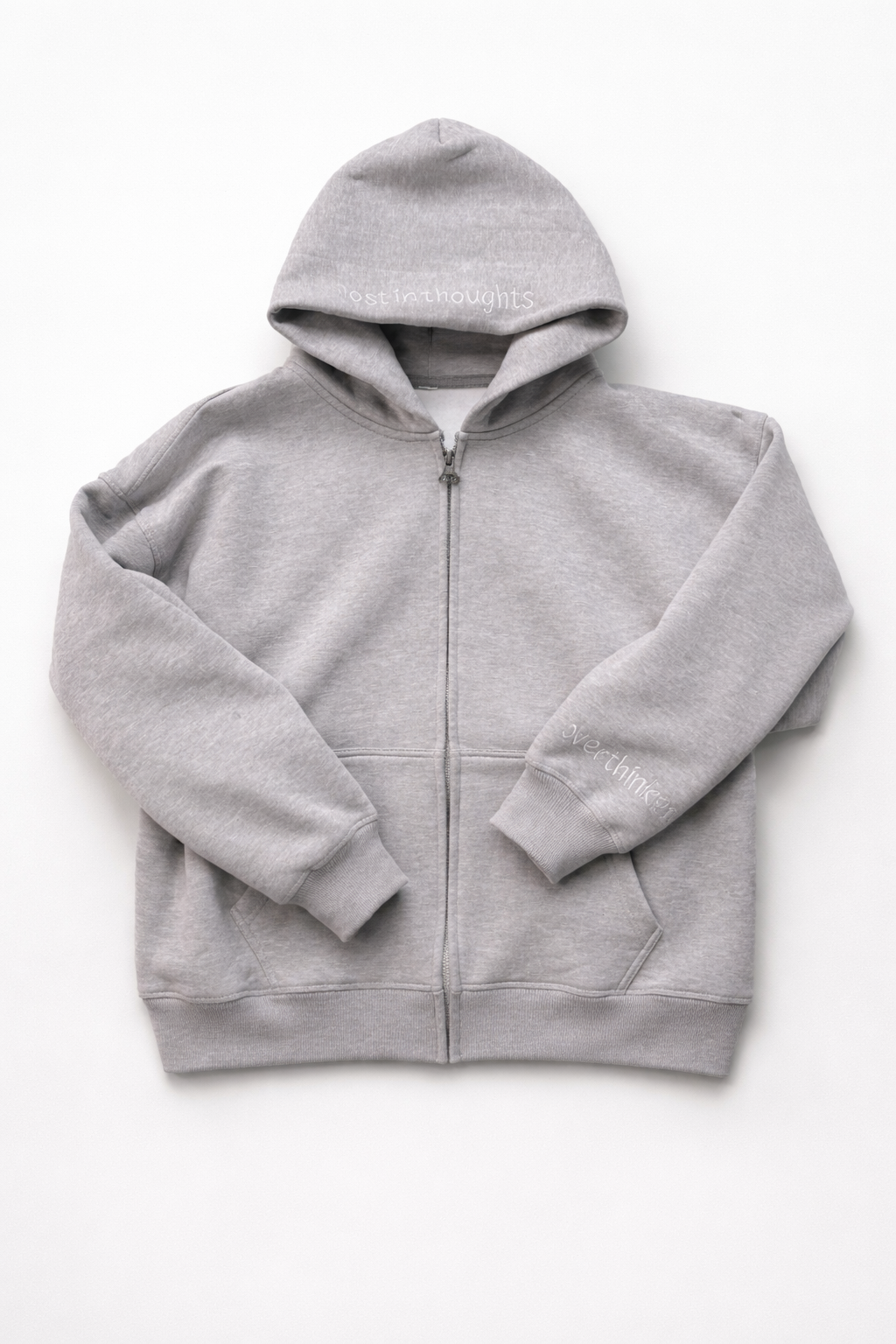 "simply grey" zip up hoodie