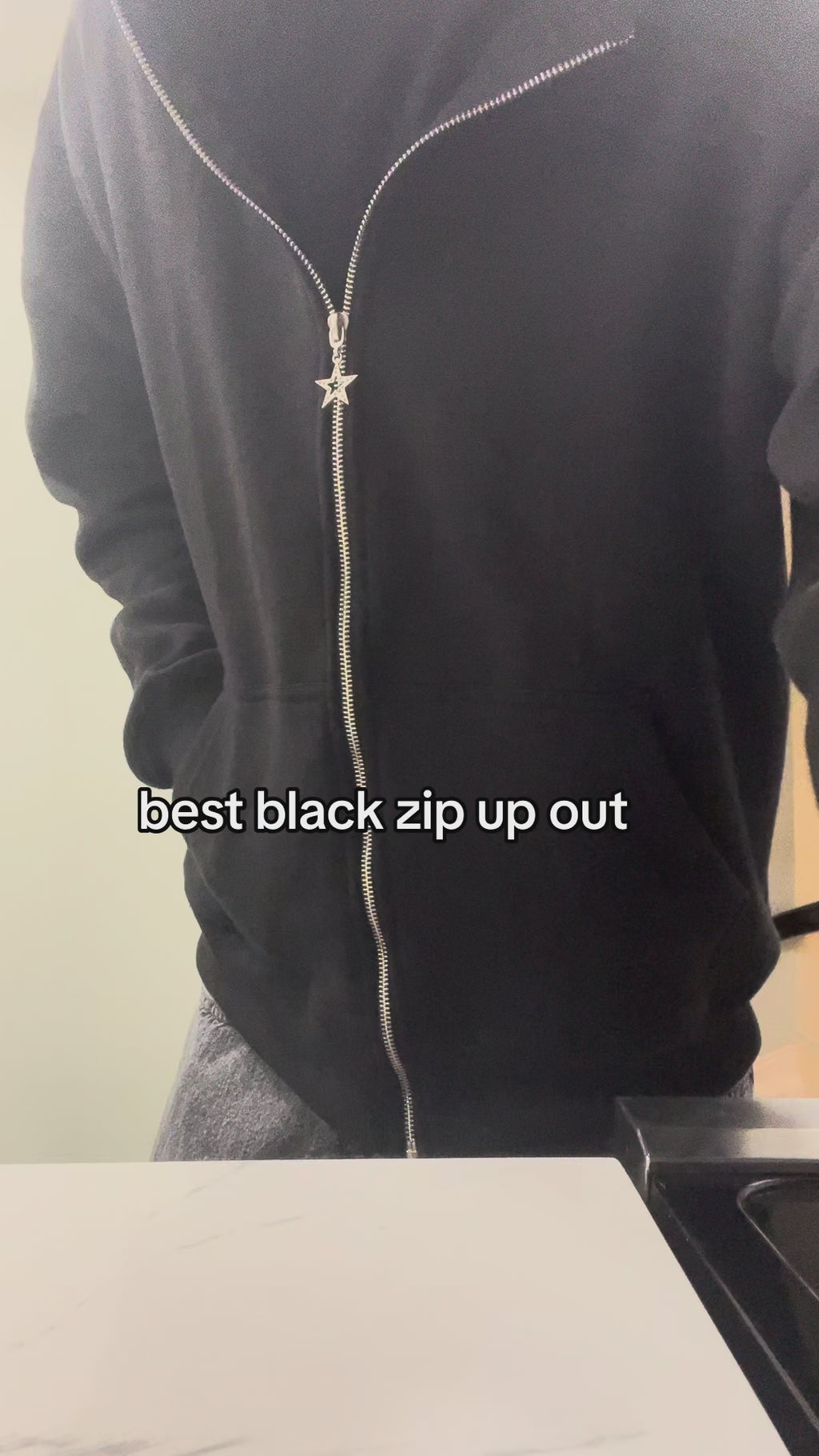 Black zip up